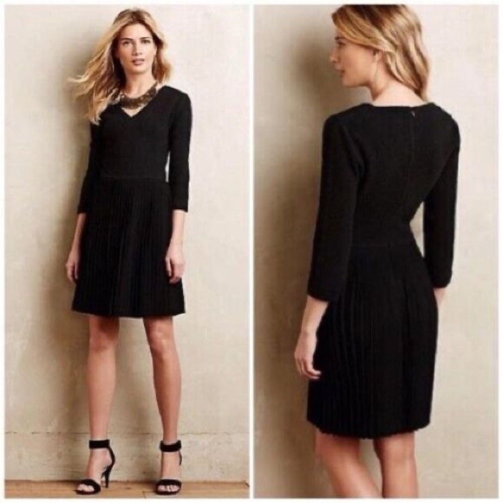 Anthropologie Ganni Black Sweater Dress